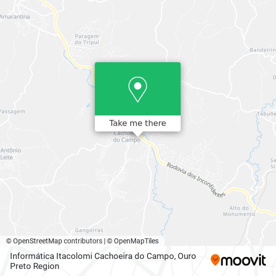 Informática Itacolomi Cachoeira do Campo map