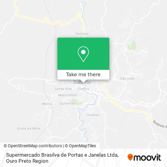 Mapa Supermercado Brasilva de Portas e Janelas Ltda