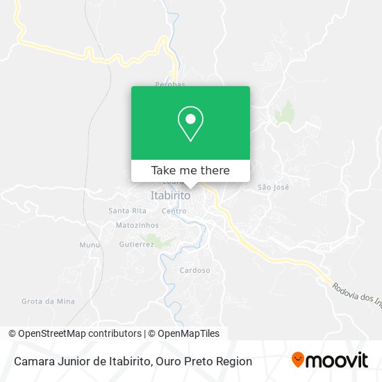 Mapa Camara Junior de Itabirito