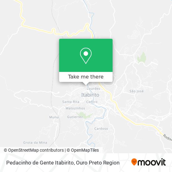 Mapa Pedacinho de Gente Itabirito