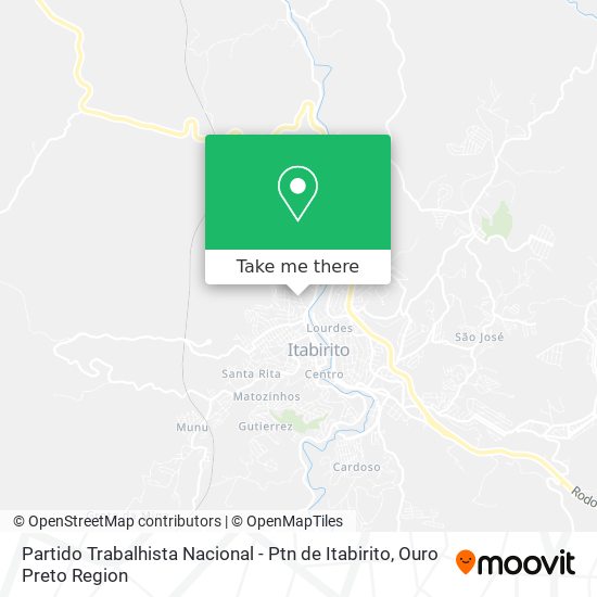 Partido Trabalhista Nacional - Ptn de Itabirito map