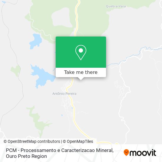 Mapa PCM - Processamento e Caracterizacao Mineral