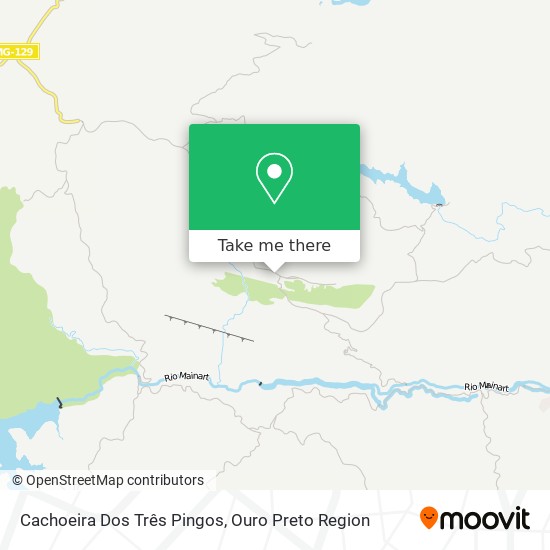 Mapa Cachoeira Dos Três Pingos