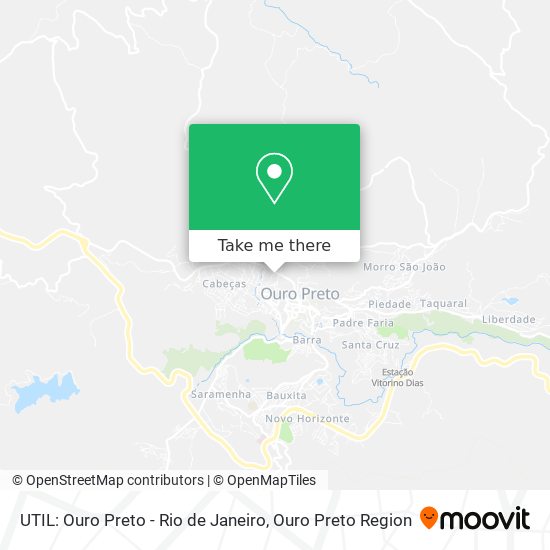 Mapa UTIL: Ouro Preto - Rio de Janeiro