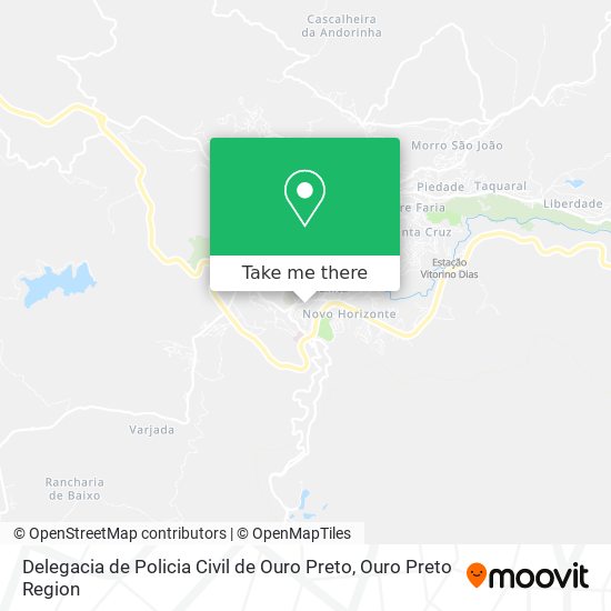 Mapa Delegacia de Policia Civil de Ouro Preto