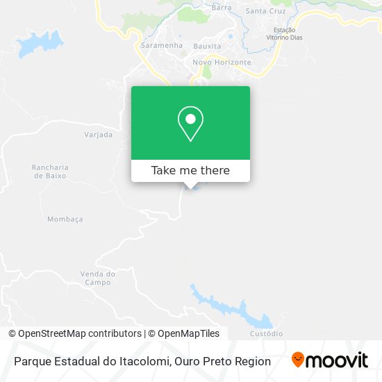 Parque Estadual do Itacolomi map