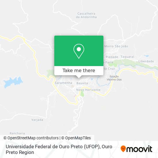 Mapa Universidade Federal de Ouro Preto (UFOP)