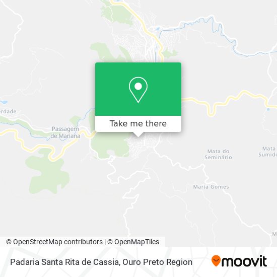 Mapa Padaria Santa Rita de Cassia