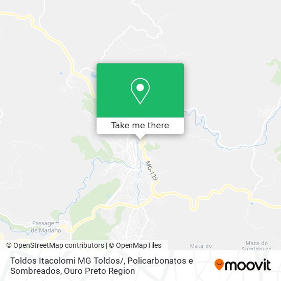 Mapa Toldos Itacolomi MG Toldos / , Policarbonatos e Sombreados