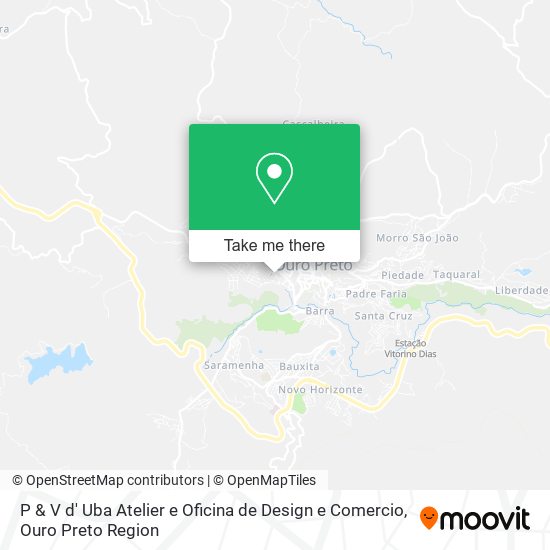 Mapa P & V d' Uba Atelier e Oficina de Design e Comercio