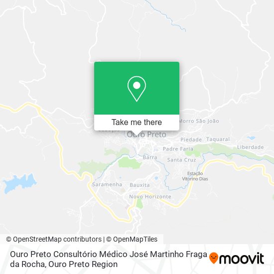 Mapa Ouro Preto Consultório Médico José Martinho Fraga da Rocha