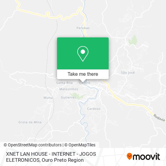 Mapa XNET LAN HOUSE - INTERNET - JOGOS ELETRONICOS