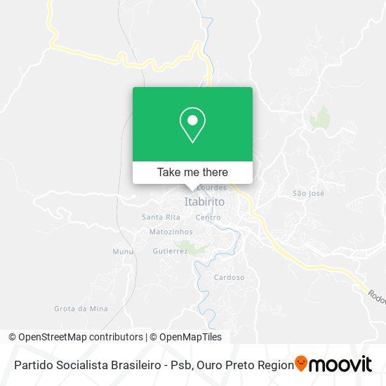 Mapa Partido Socialista Brasileiro - Psb
