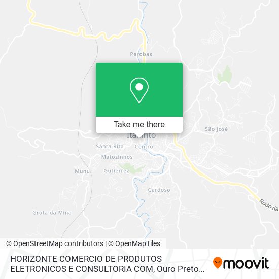 Mapa HORIZONTE COMERCIO DE PRODUTOS ELETRONICOS E CONSULTORIA COM