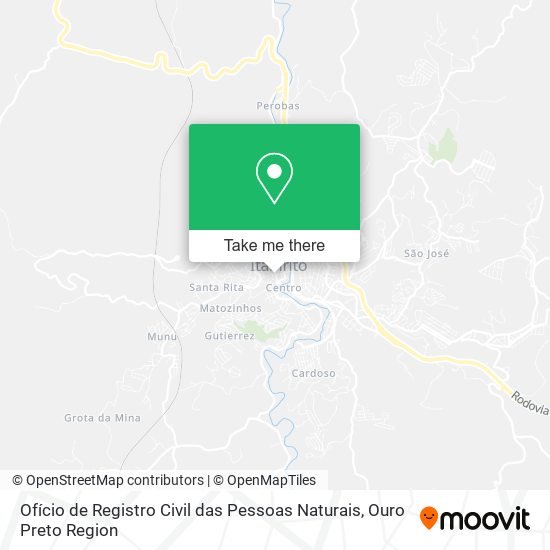 Ofício de Registro Civil das Pessoas Naturais map