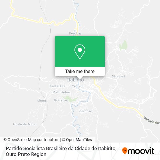 Partido Socialista Brasileiro da Cidade de Itabirito map