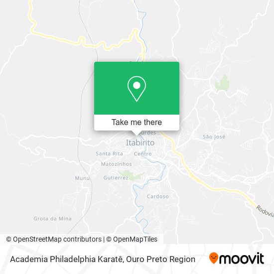 Mapa Academia Philadelphia Karatê