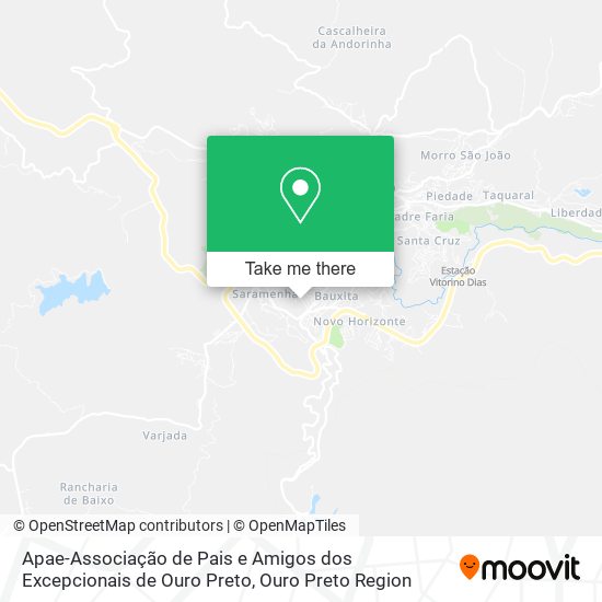 Apae-Associação de Pais e Amigos dos Excepcionais de Ouro Preto map