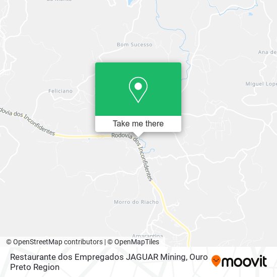 Mapa Restaurante dos Empregados JAGUAR Mining