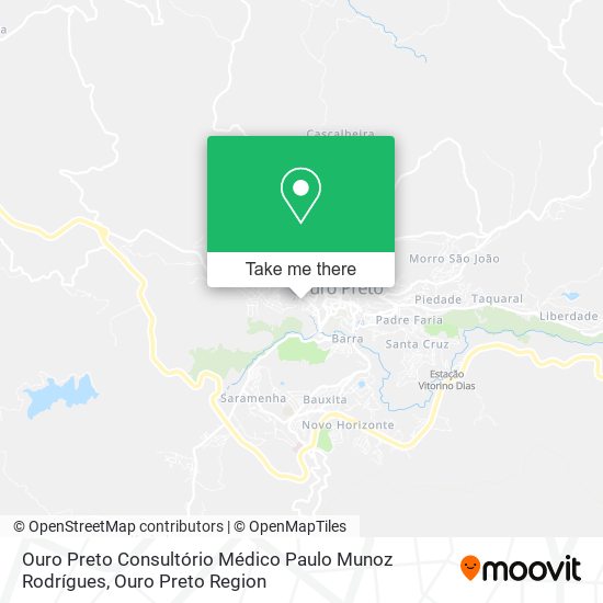 Mapa Ouro Preto Consultório Médico Paulo Munoz Rodrígues
