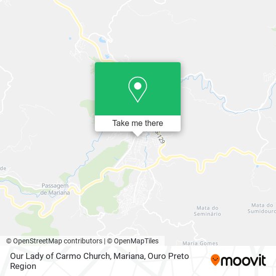 Our Lady of Carmo Church, Mariana map