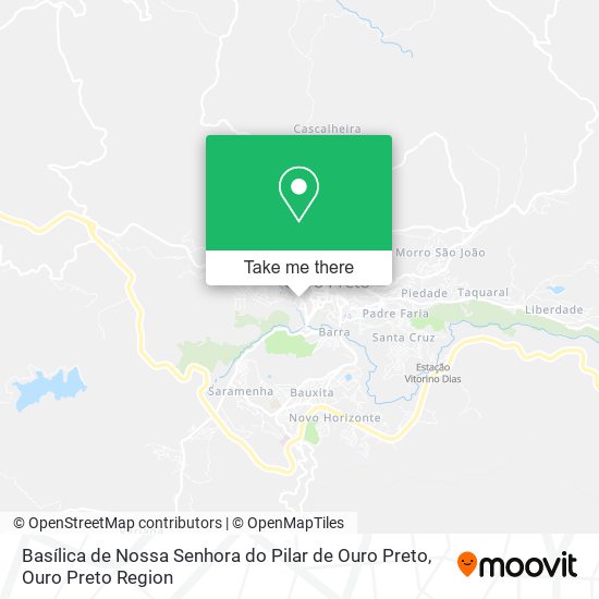 Mapa Basílica de Nossa Senhora do Pilar de Ouro Preto