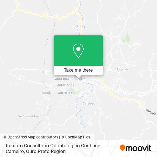 Itabirito Consultório Odontológico Cristiane Carneiro map