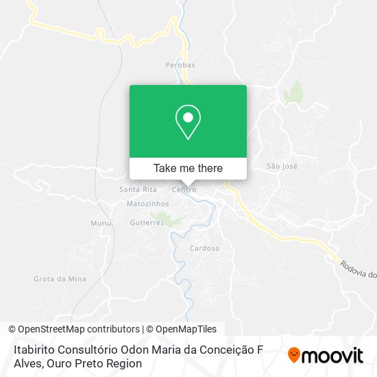 Mapa Itabirito Consultório Odon Maria da Conceição F Alves