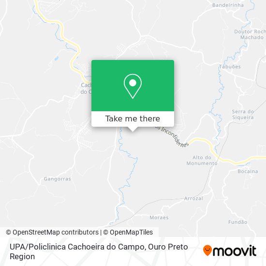 UPA / Policlinica Cachoeira do Campo map