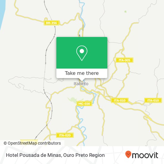 Hotel Pousada de Minas map