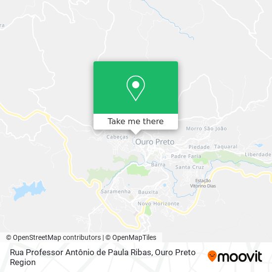 Rua Professor Antônio de Paula Ribas map