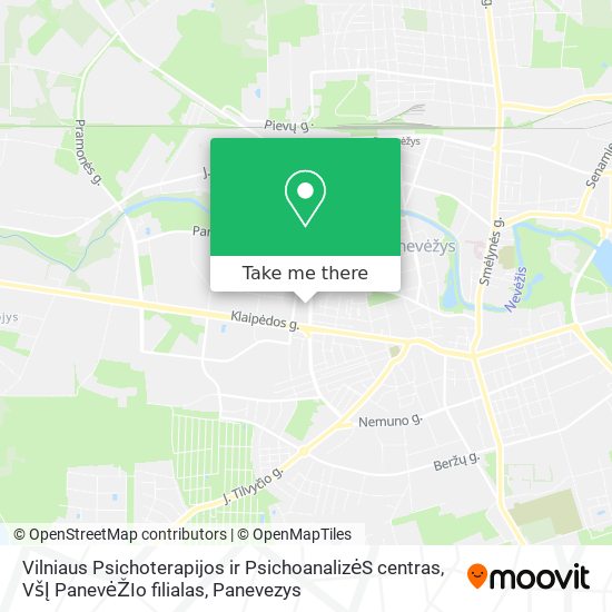 Vilniaus Psichoterapijos ir PsichoanalizėS centras, VšĮ PanevėŽIo filialas map