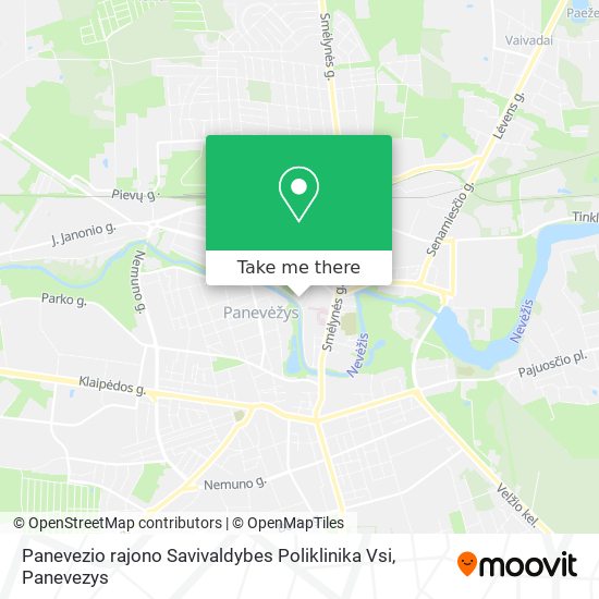 Panevezio rajono Savivaldybes Poliklinika Vsi map
