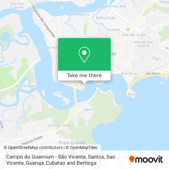 Campo do Guamium - São Vicente map