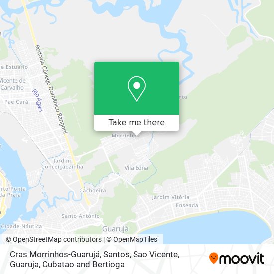 Cras Morrinhos-Guarujá map