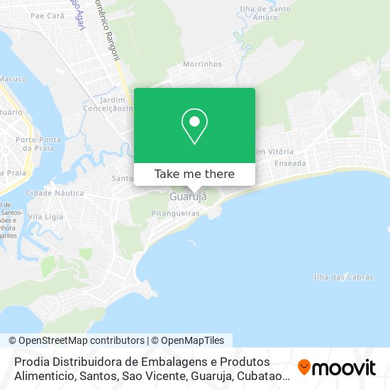 Mapa Prodia Distribuidora de Embalagens e Produtos Alimenticio