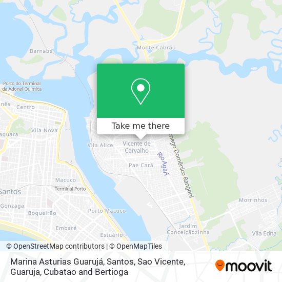 Marina Asturias Guarujá map