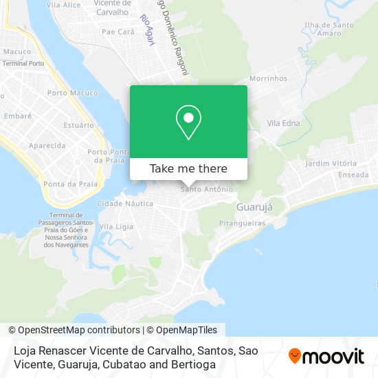 Mapa Loja Renascer Vicente de Carvalho
