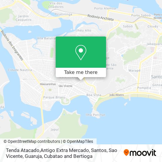 Mapa Tenda Atacado,Antigo Extra Mercado