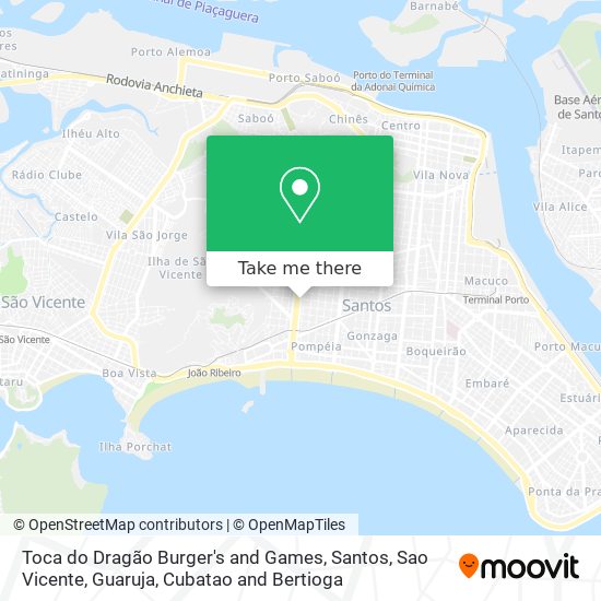 Toca do Dragão Burger's and Games map