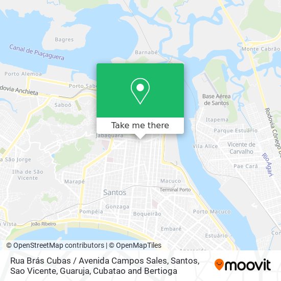 Rua Brás Cubas / Avenida Campos Sales map