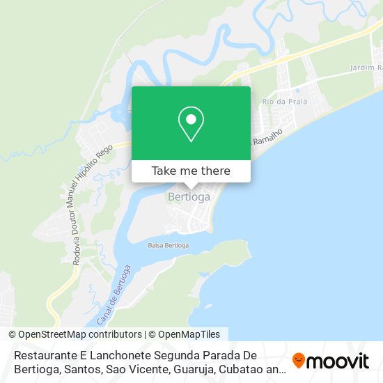 Mapa Restaurante E Lanchonete Segunda Parada De Bertioga