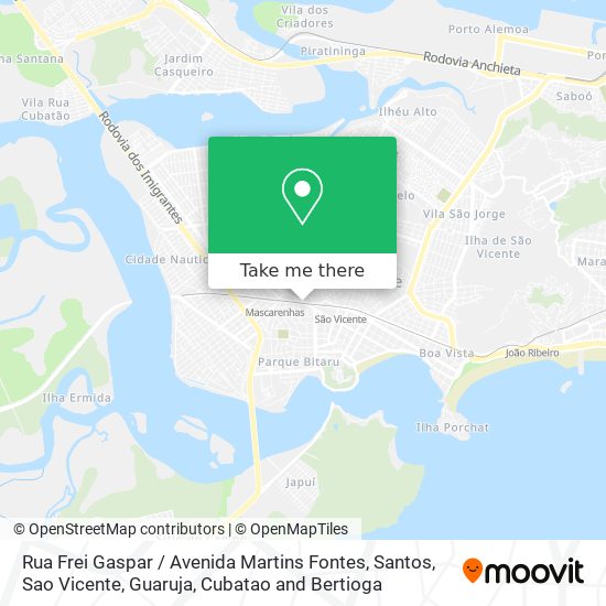 Rua Frei Gaspar / Avenida Martins Fontes map