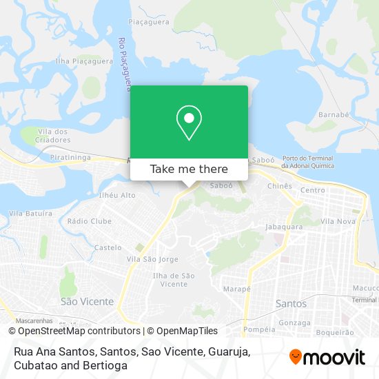 Mapa Rua Ana Santos