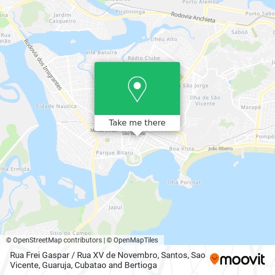 Rua Frei Gaspar / Rua XV de Novembro map
