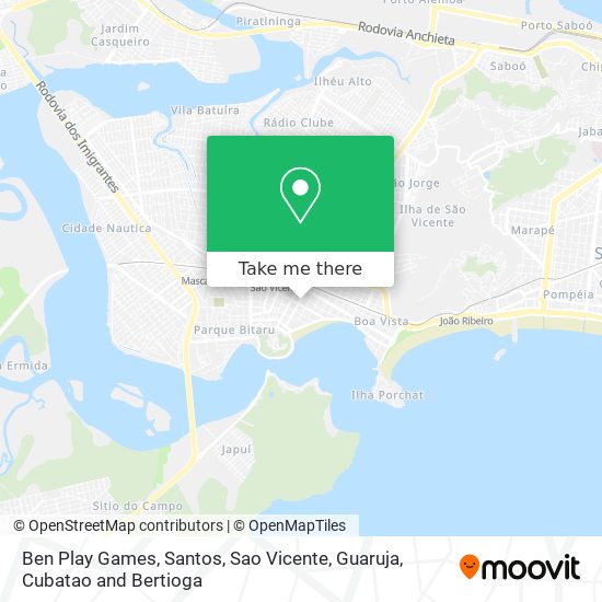 How to get to Ben Play Games in São Vicente by Bus?