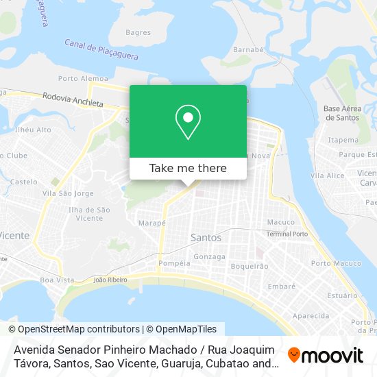 Mapa Avenida Senador Pinheiro Machado / Rua Joaquim Távora