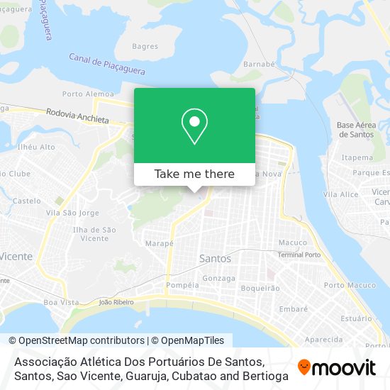 Mapa Associação Atlética Dos Portuários De Santos