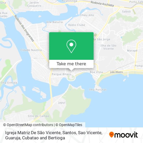 Mapa Igreja Matriz De São Vicente