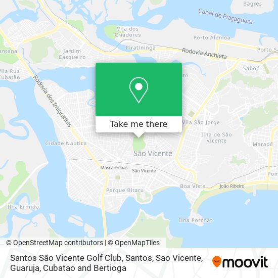 Santos São Vicente Golf Club map